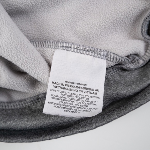 NIKE Dri-Fit fleece pullover hoodie grey with pink swoosh logo size S - Picture 8 of 10